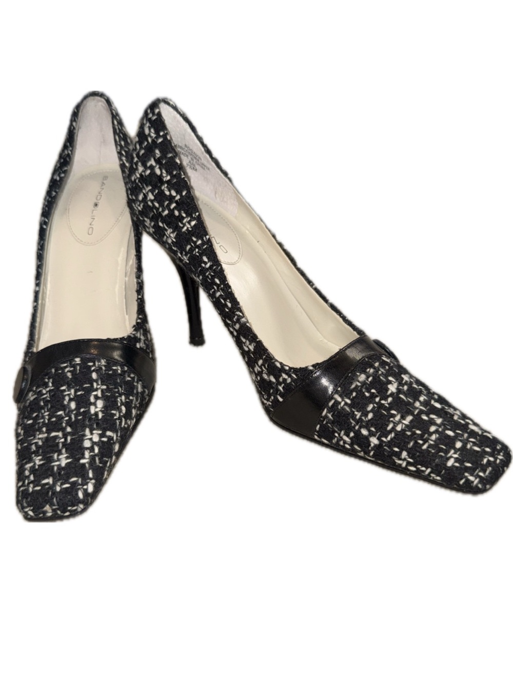 BANDOLINO Tweed Square Toe Stiletto Heels | 7.5M
